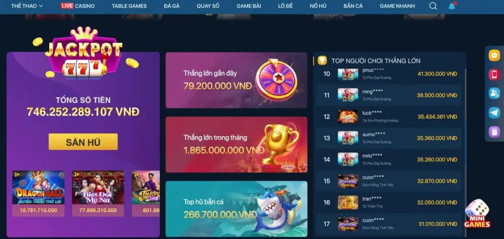 Hình ảnh tổng hợp các trò chơi đa dạng tại Vinbet Win